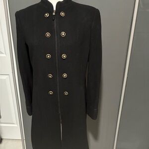 Bloomingdale's Black Wool/Cashmere Coat